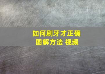 如何刷牙才正确 图解方法 视频